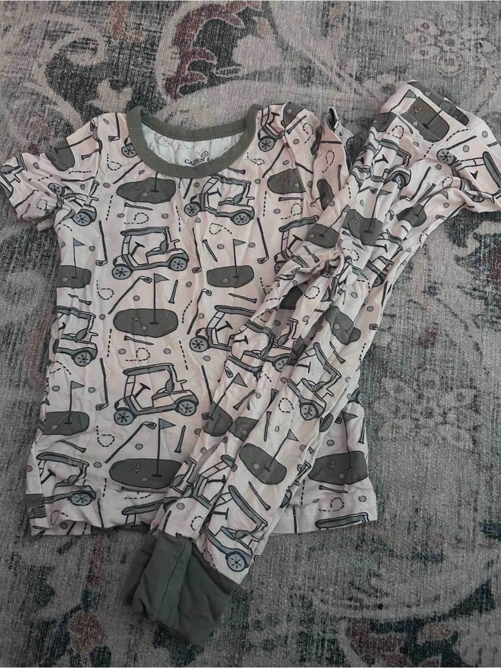 Caden Lane Golf Cart Pajama Set - short sleeve long pants
